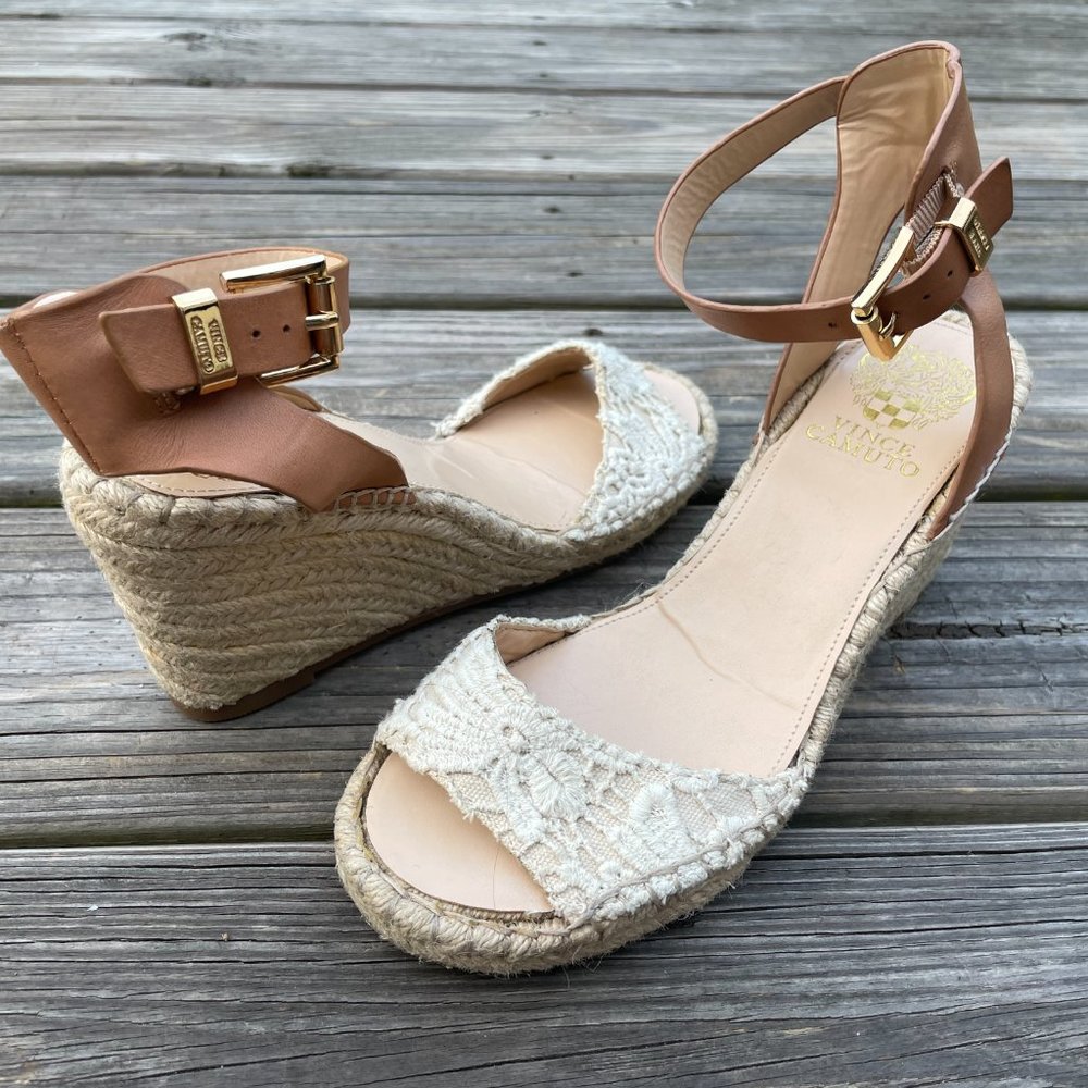 Vince Camuto Women Heel Wedge Shoes Open Toe VP-Te - Picture 3 of 13